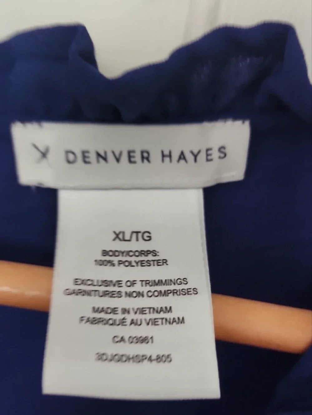 Denver Hayes Navy Blue Tiered Ruffle Sleeve Dress - Picture 2 of 4